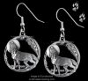 Moon Shadow Earrings Diamond Cut Wolf Eagle Feather Jewelry