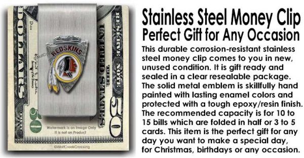 Washington Redskins Money Clip NFL Stainless-Steel - Image 6