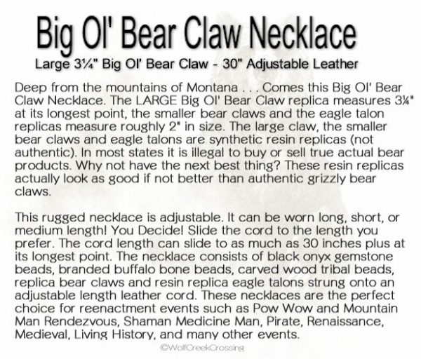 Big Ol' Bear Claw Description