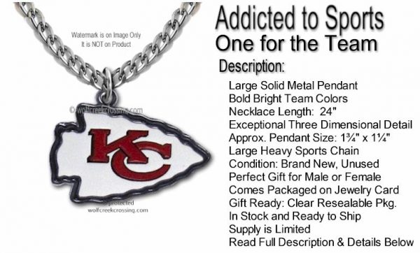 Chiefs Lrg Logo Necklace