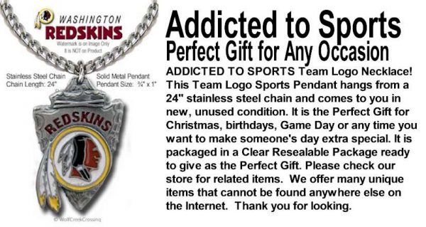 Redskins Arrowhead Necklace