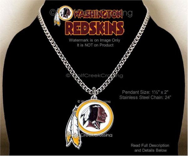 Large Redskins Necklace