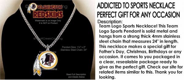 Large Redskins Necklace