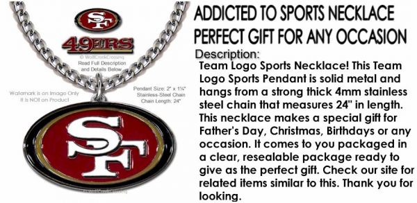 Large 49ers Necklace