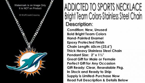 Large Miami Dolphins Necklace