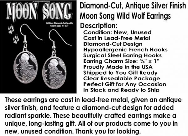 Moon Song Wolf Earrings