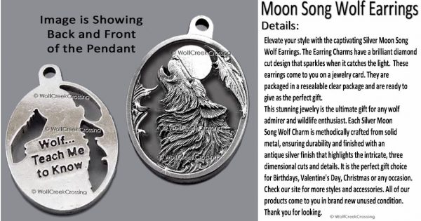 Moon Song Wolf Earrings