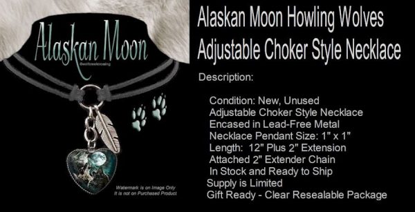 Howl Alaskan Moon Wolf Necklace