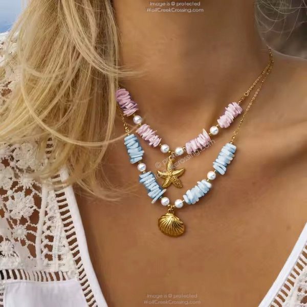 Mermaid-inspired starfish and shell jewelry set—sea goddess gift