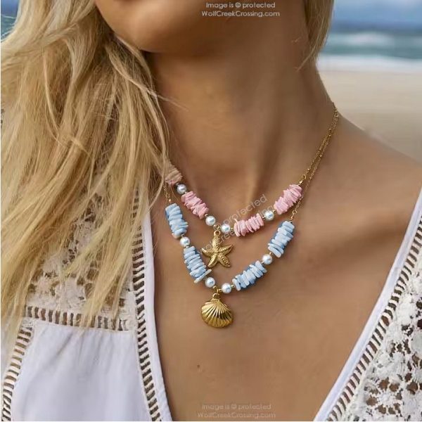 Mermaid-inspired starfish and shell jewelry set—sea goddess gift