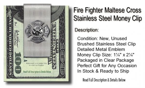 Fire Fighter Money Clip