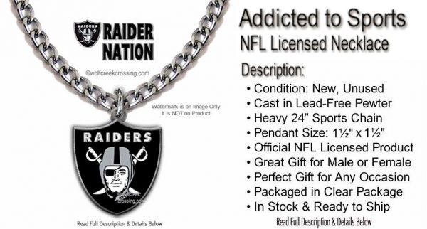 oakland raiders necklace