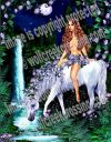 Moon Flower Unicorn Art